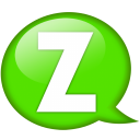 Speech Balloon Green Z Emoticon