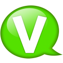 Speech Balloon Green V Emoticon