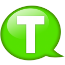 Speech Balloon Green T Emoticon