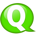 Speech Balloon Green Q Emoticon