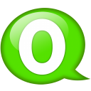 Speech Balloon Green O Emoticon