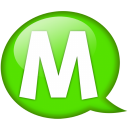 Speech Balloon Green M Emoticon