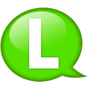 Speech Balloon Green L Emoticon