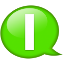 Speech Balloon Green I Emoticon