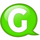 Speech Balloon Green G Emoticon