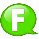 Speech Balloon Green F Emoticon