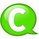 Speech Balloon Green C Emoticon