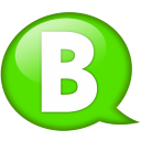 Speech Balloon Green B Emoticon