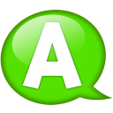 Speech Balloon Green A Emoticon