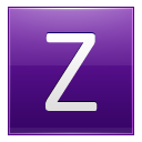 Letter Z Violet Emoticon