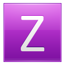 Letter Z Pink Emoticon