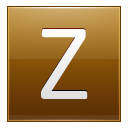 Letter Z Gold Emoticon