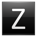 Letter Z Black Emoticon