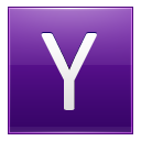 Letter Y Violet Emoticon