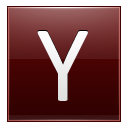 Letter Y Red Emoticon