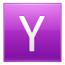 Letter Y Pink Emoticon