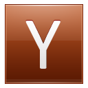 Letter Y Orange Emoticon