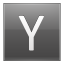 Letter Y Grey Emoticon