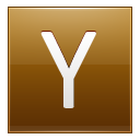 Letter Y Gold Emoticon