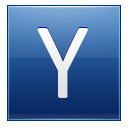 Letter Y Blue Emoticon