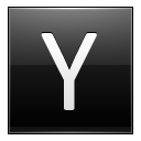 Letter Y Black Emoticon