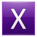 Letter X Violet Emoticon