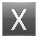 Letter X Grey Emoticon