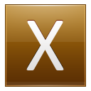 Letter X Gold Emoticon