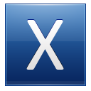 Letter X Blue Emoticon