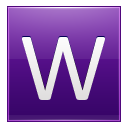 Letter W Violet Emoticon