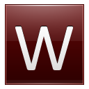 Letter W Red Emoticon