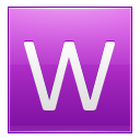 Letter W Pink Emoticon