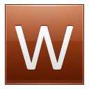 Letter W Orange Emoticon