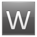 Letter W Grey Emoticon