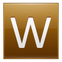 Letter W Gold Emoticon