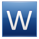 Letter W Blue Emoticon