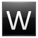 Letter W Black Emoticon