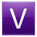 Letter V Violet Emoticon