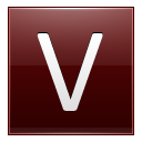 Letter V Red Emoticon