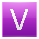 Letter V Pink Emoticon