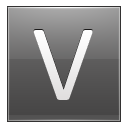 Letter V Grey Emoticon