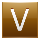 Letter V Gold Emoticon