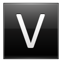 Letter V Black Emoticon