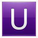 Letter U Violet Emoticon