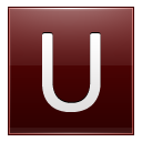 Letter U Red Emoticon