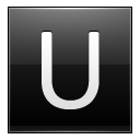 Letter U Black Emoticon