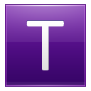 Letter T Violet Emoticon