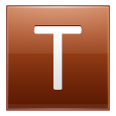 Letter T Orange Emoticon