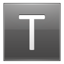 Letter T Grey Emoticon