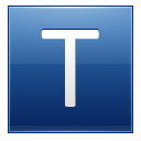 Letter T Blue Emoticon